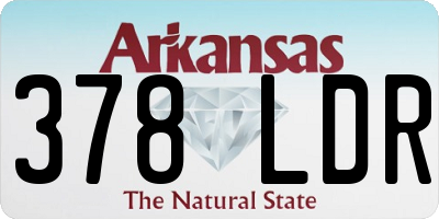 AR license plate 378LDR