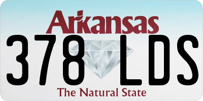 AR license plate 378LDS
