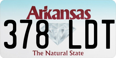 AR license plate 378LDT