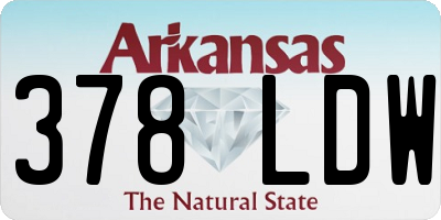 AR license plate 378LDW