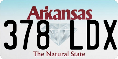 AR license plate 378LDX