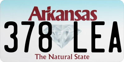 AR license plate 378LEA