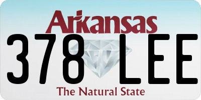 AR license plate 378LEE
