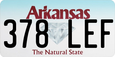 AR license plate 378LEF