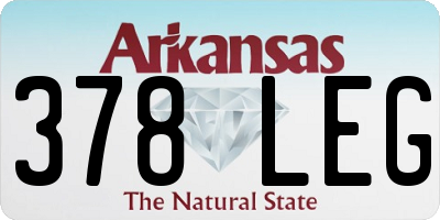 AR license plate 378LEG
