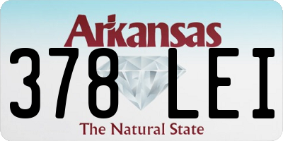 AR license plate 378LEI