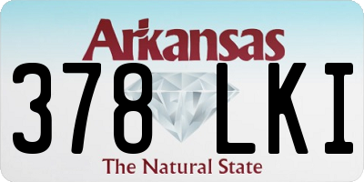 AR license plate 378LKI