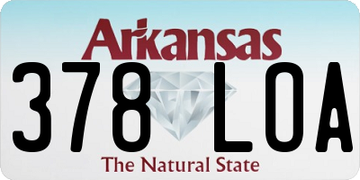 AR license plate 378LOA