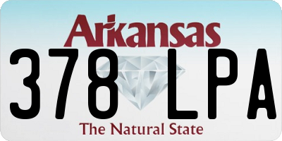 AR license plate 378LPA