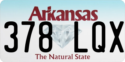 AR license plate 378LQX