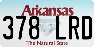 AR license plate 378LRD