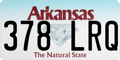 AR license plate 378LRQ