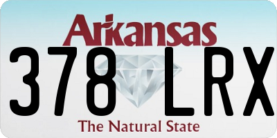 AR license plate 378LRX