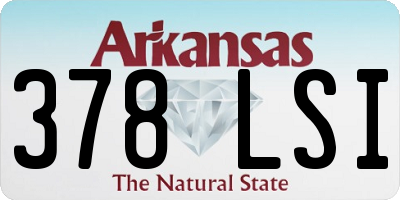 AR license plate 378LSI