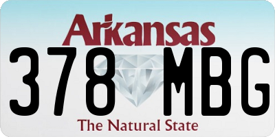 AR license plate 378MBG