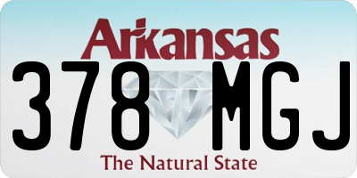 AR license plate 378MGJ