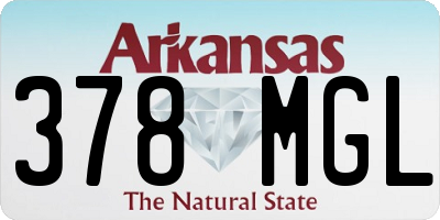 AR license plate 378MGL