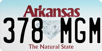 AR license plate 378MGM