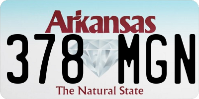 AR license plate 378MGN