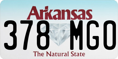 AR license plate 378MGO