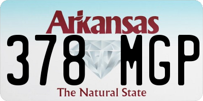 AR license plate 378MGP