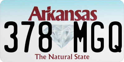 AR license plate 378MGQ