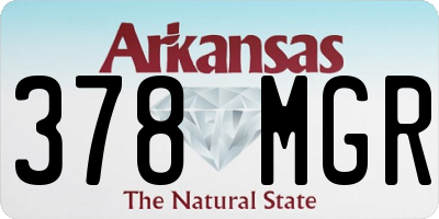 AR license plate 378MGR