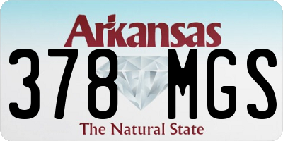 AR license plate 378MGS