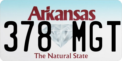 AR license plate 378MGT