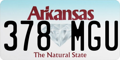 AR license plate 378MGU