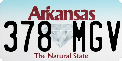AR license plate 378MGV
