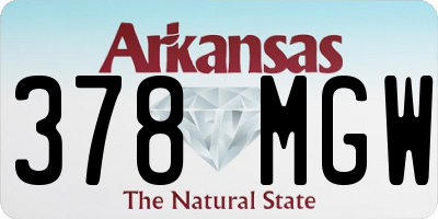 AR license plate 378MGW