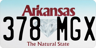 AR license plate 378MGX