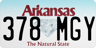 AR license plate 378MGY