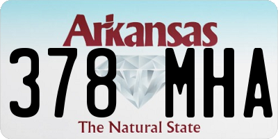 AR license plate 378MHA