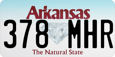 AR license plate 378MHR