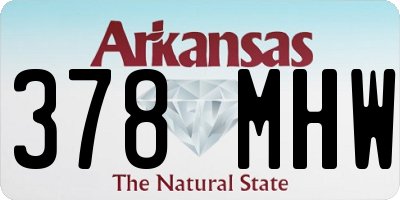 AR license plate 378MHW