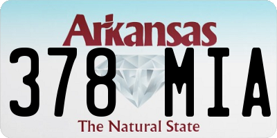 AR license plate 378MIA