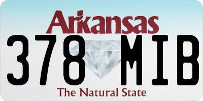 AR license plate 378MIB