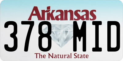 AR license plate 378MID
