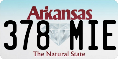 AR license plate 378MIE