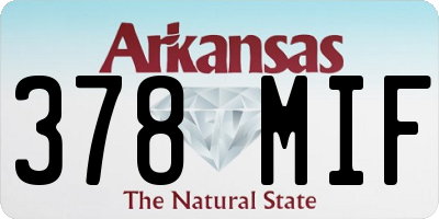 AR license plate 378MIF