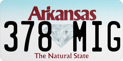 AR license plate 378MIG
