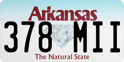 AR license plate 378MII