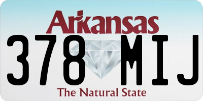 AR license plate 378MIJ