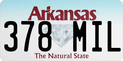 AR license plate 378MIL