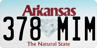 AR license plate 378MIM