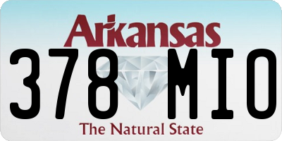 AR license plate 378MIO