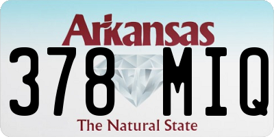 AR license plate 378MIQ