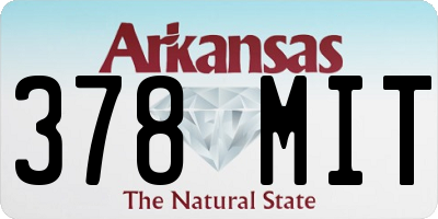 AR license plate 378MIT